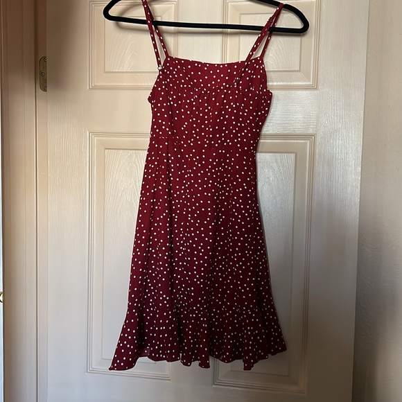 Red polka dot Princess Polly mini dress - Picture 3 of 5